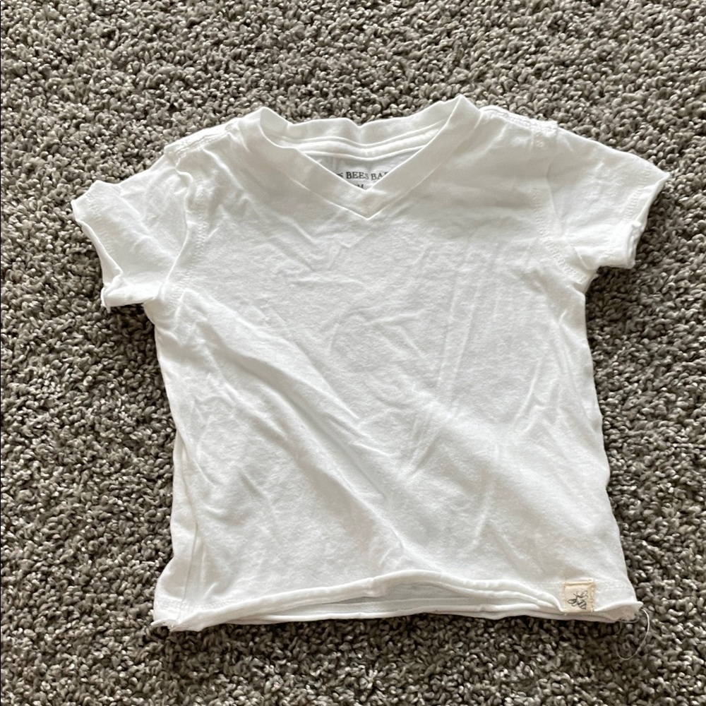 White Baby V-Neck T-Shirt